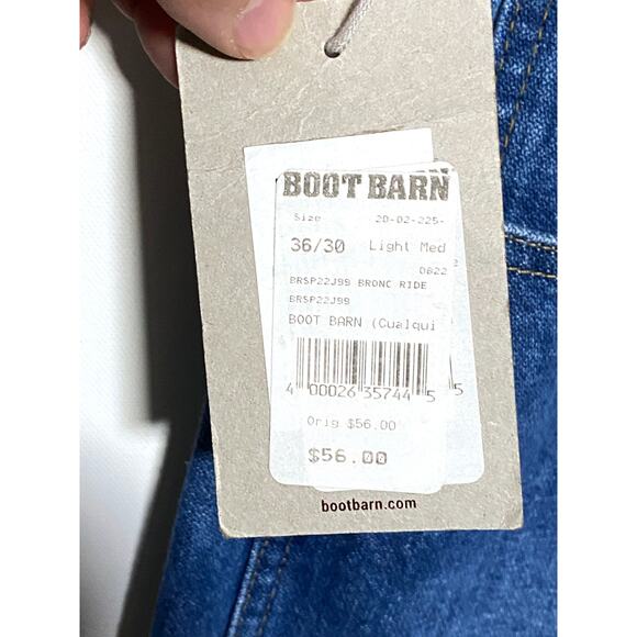 Blue Ranchwear Men 36 Bronc Rider Light Medium Wash Rigid Regular Straight Jeans - Picture 5 of 10